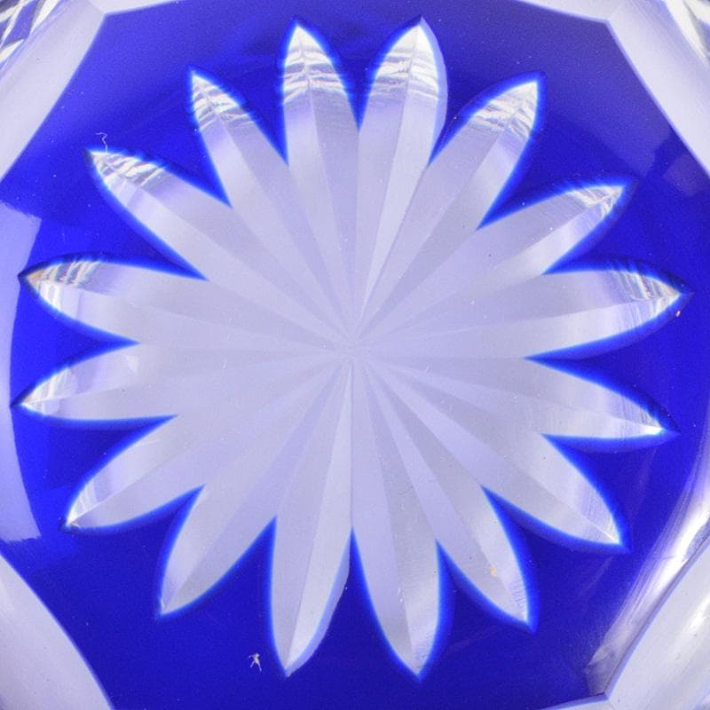 正人作　クリスタルガラス　切子　酒盃　共箱　N　6284