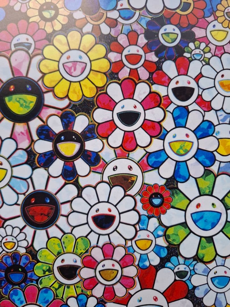 村上隆作品ポスター『未来はきっと笑顔になる！きっと！』