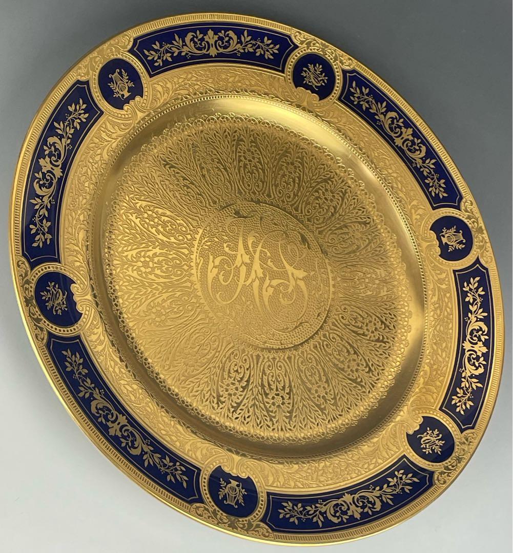 【美品・豪華】レノックス 金彩 モノグラム ２６．４㎝ 大皿 Lenox