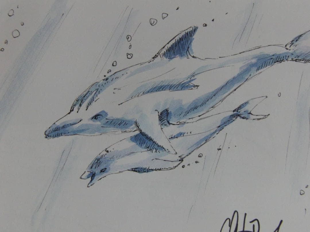 クリスチャン・ラッセン、希少な額装用画集より、新品額装付、状態良好