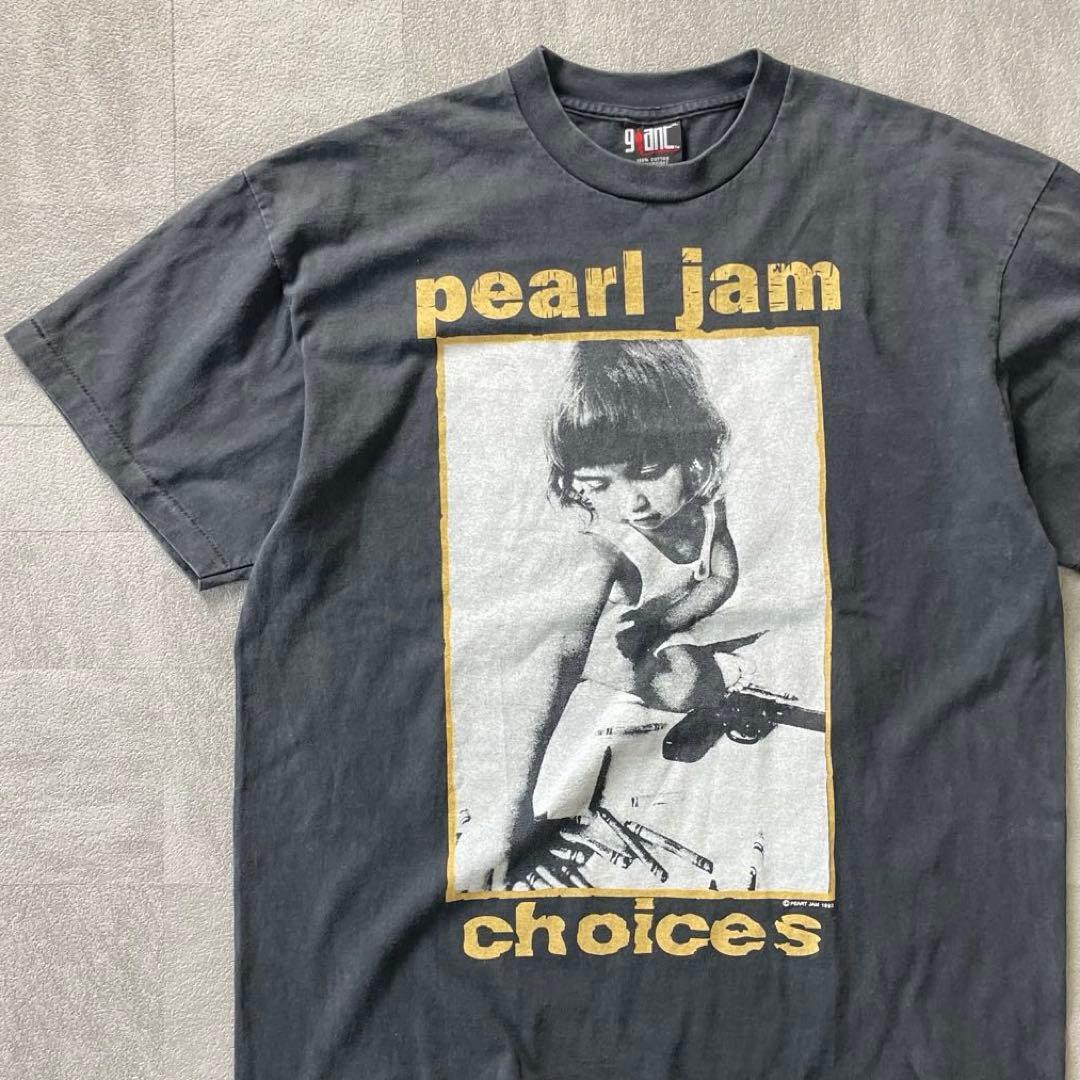 トップス pearl jam choices s/s band tee fade xl