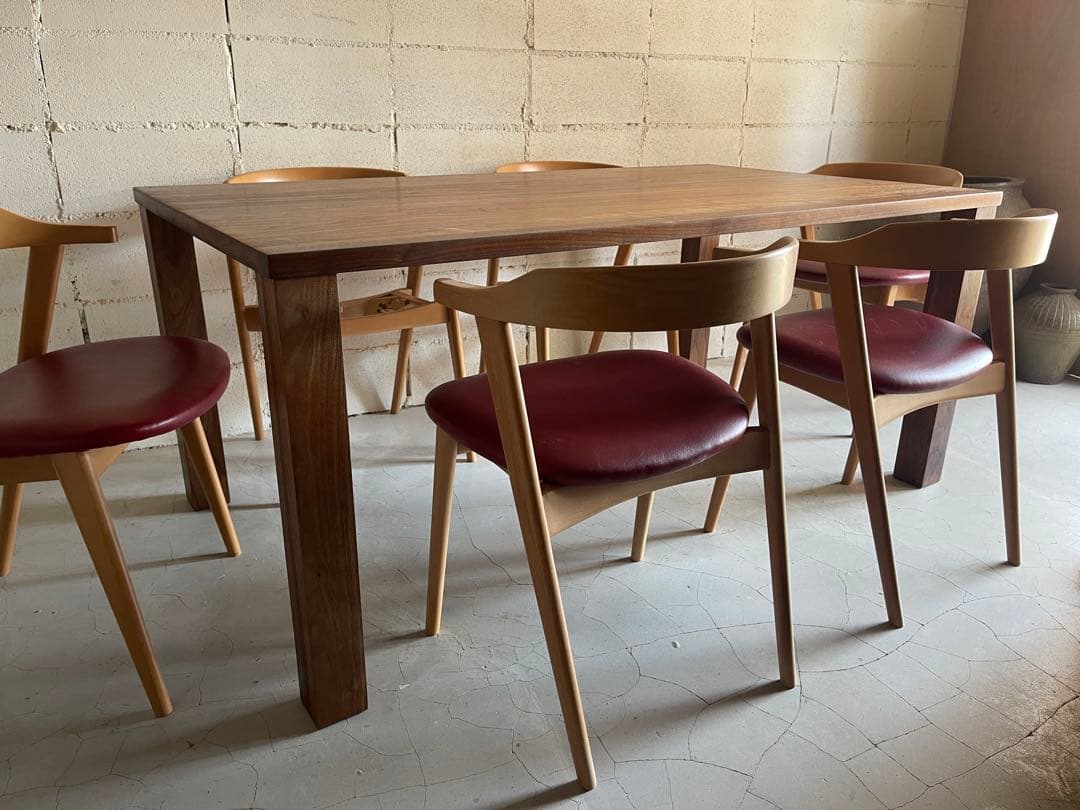 KASHIWA 柏木工　ウォールナット無垢材 ダイニングテーブル　北欧　高級