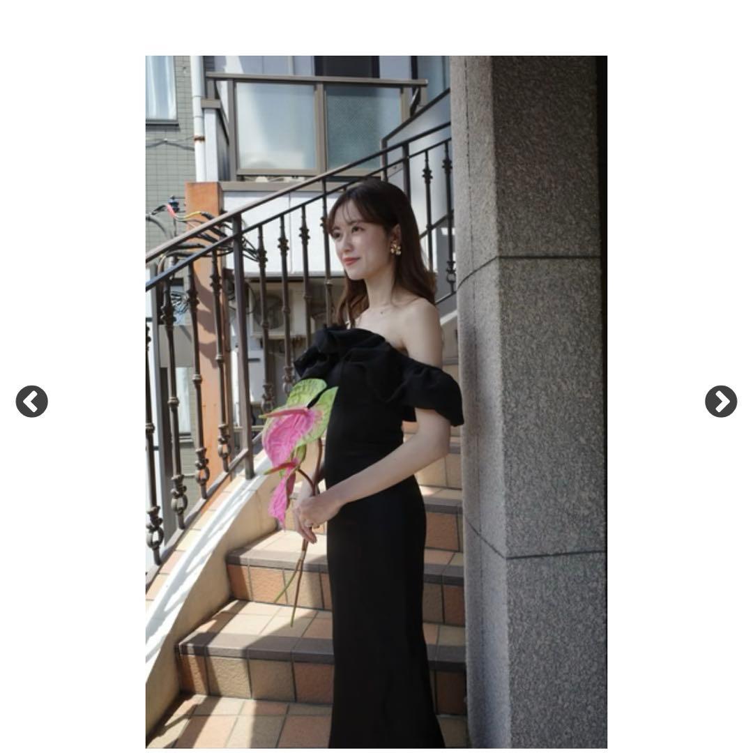 dress production オフショルダーソフトマーメイドドレス W268