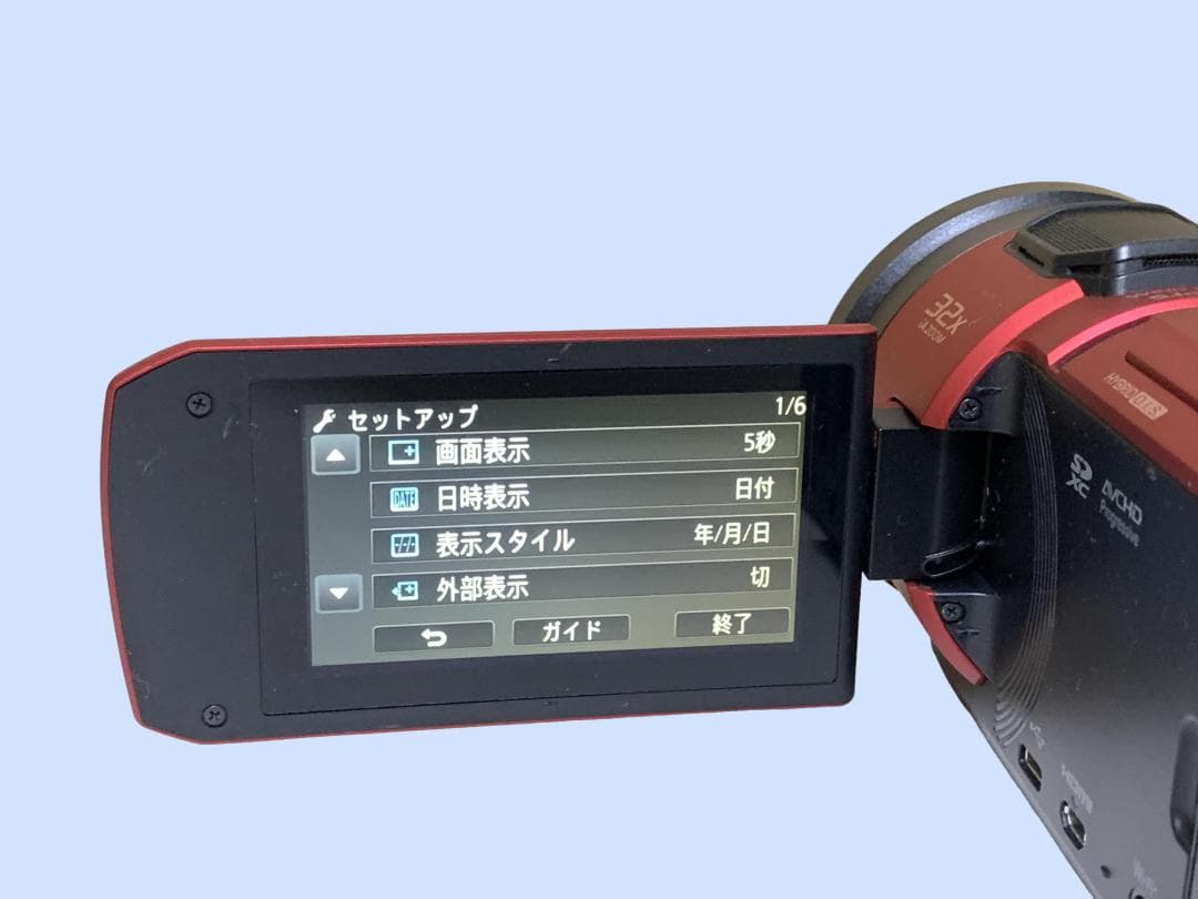 M6432 パナソニック 4K ビデオカメラ HC-VZX1M レッド