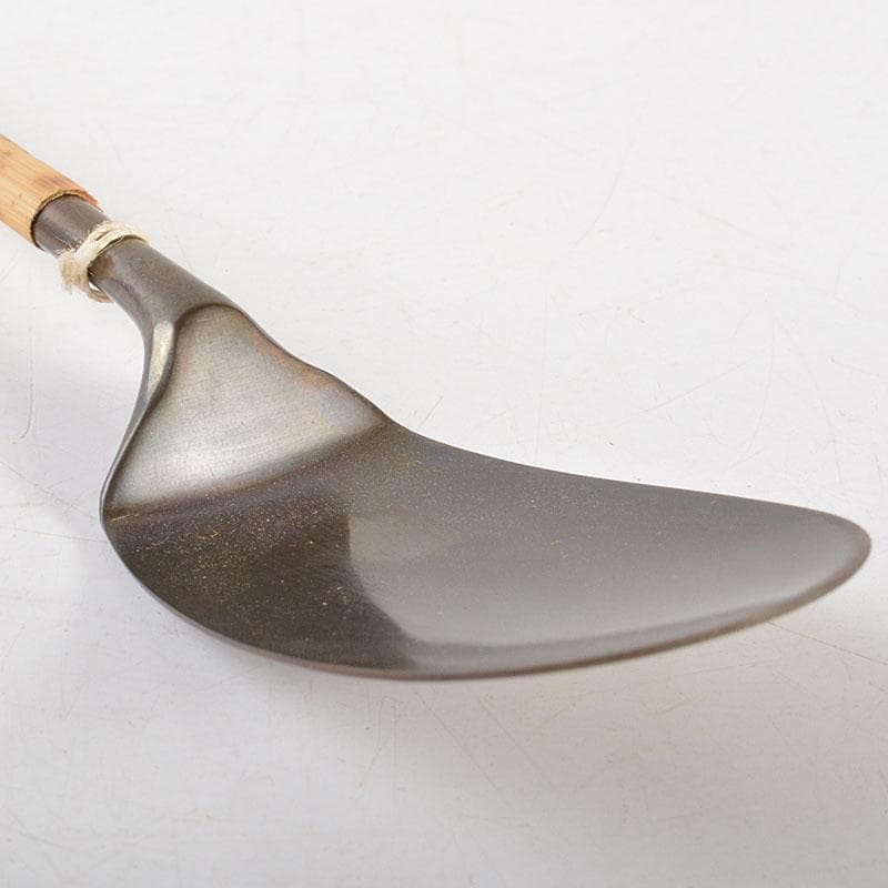 茶道具　古銅　一政堂造　伊藤政治　浄益形　風炉灰匙　共箱　N　R7267