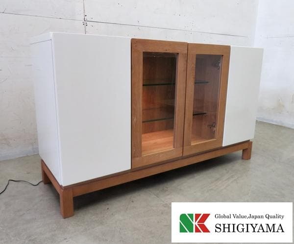 展示品■シギヤマ家具工業■オーク材×ホワイト■TOWN120■サイドボード■