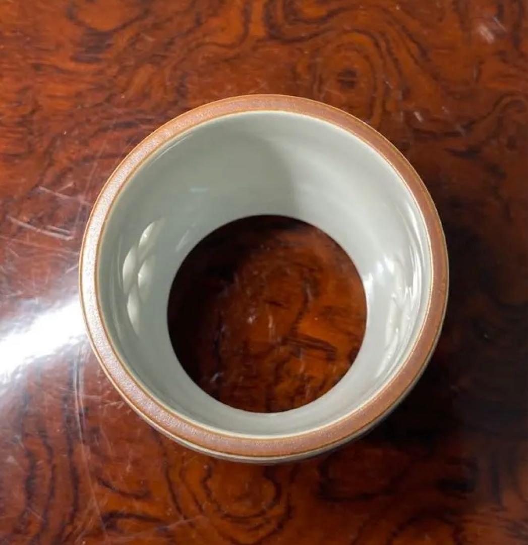 【茶道具】上野良樹造　ガラス蓋置　陶象造　花鳥画蓋置セット