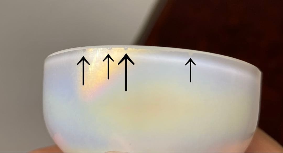 【茶道具】上野良樹造　ガラス蓋置　陶象造　花鳥画蓋置セット