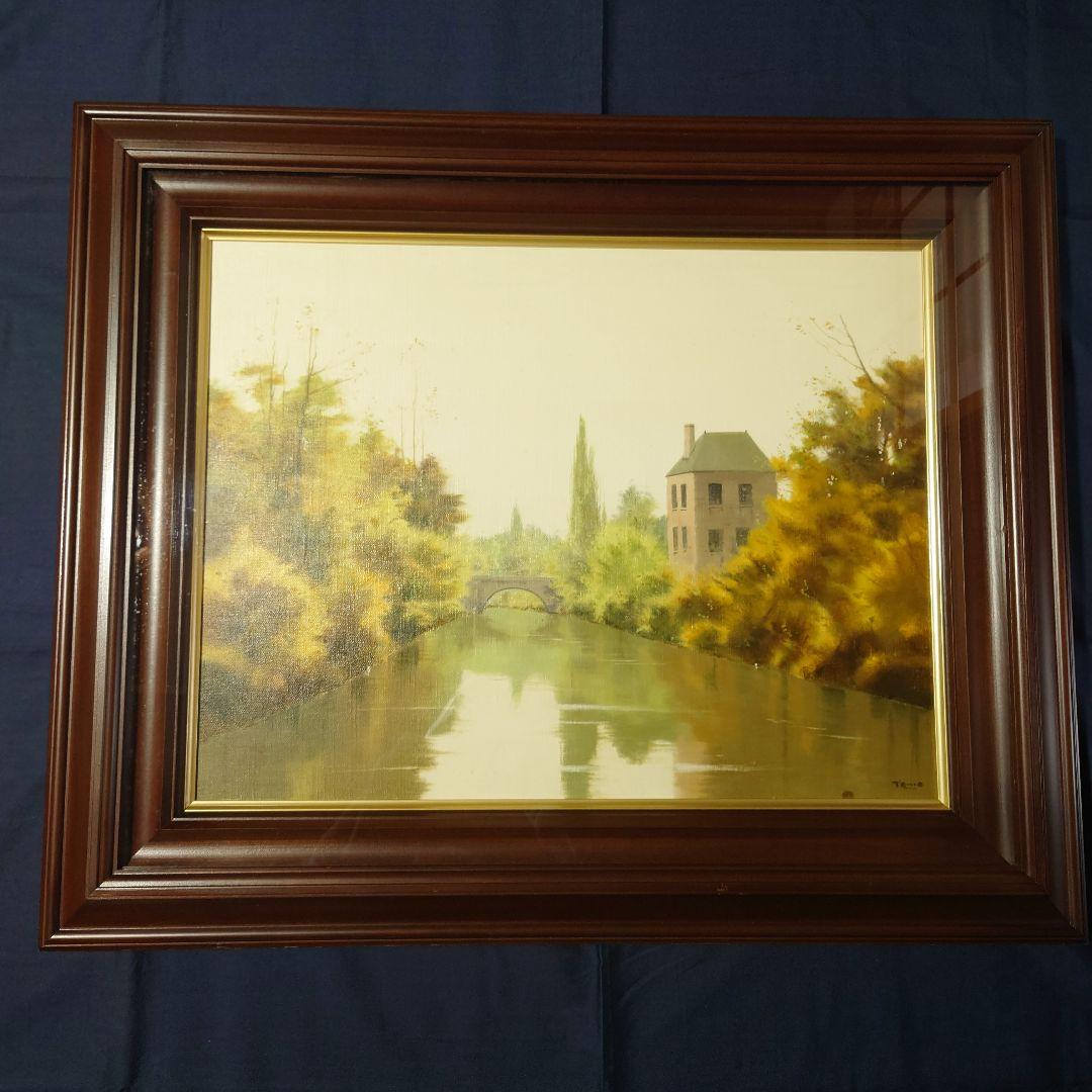 油絵　秋のホース地方　林朝路