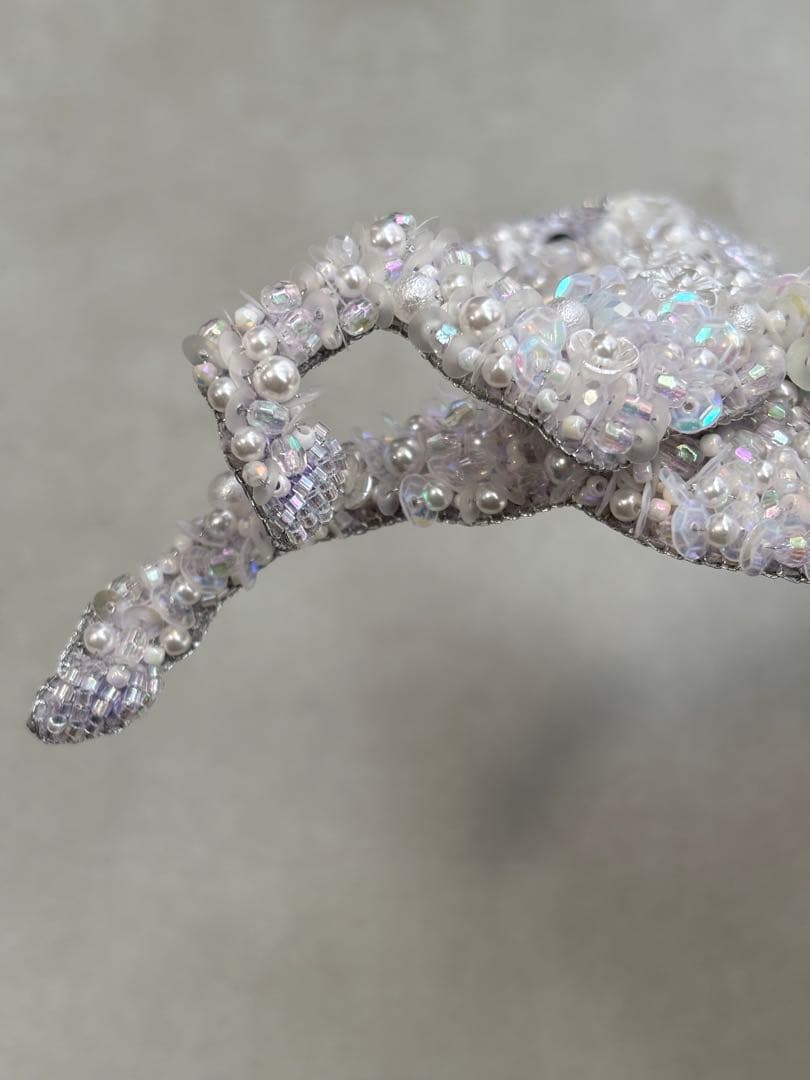 【ペガサス】ビーズ刺繍ブローチバッグチャーム