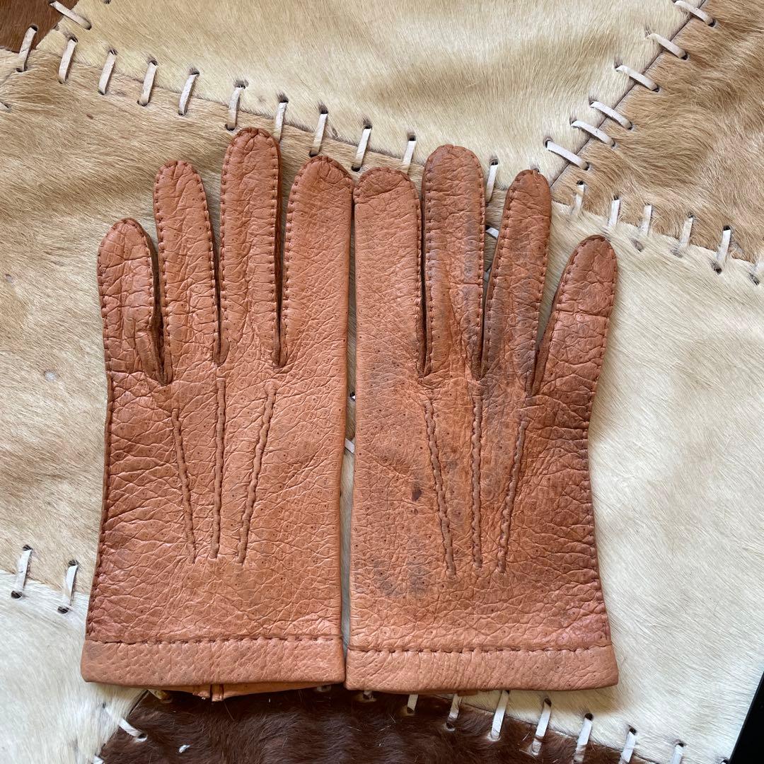 m*e様 中古 ペッカリー　グローブ made in France 革　手袋