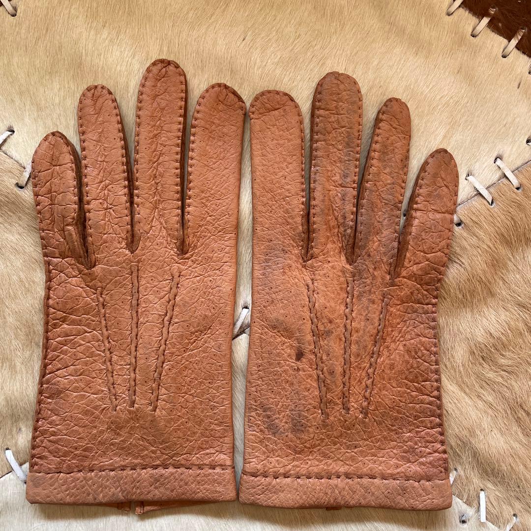 m*e様 中古 ペッカリー　グローブ made in France 革　手袋