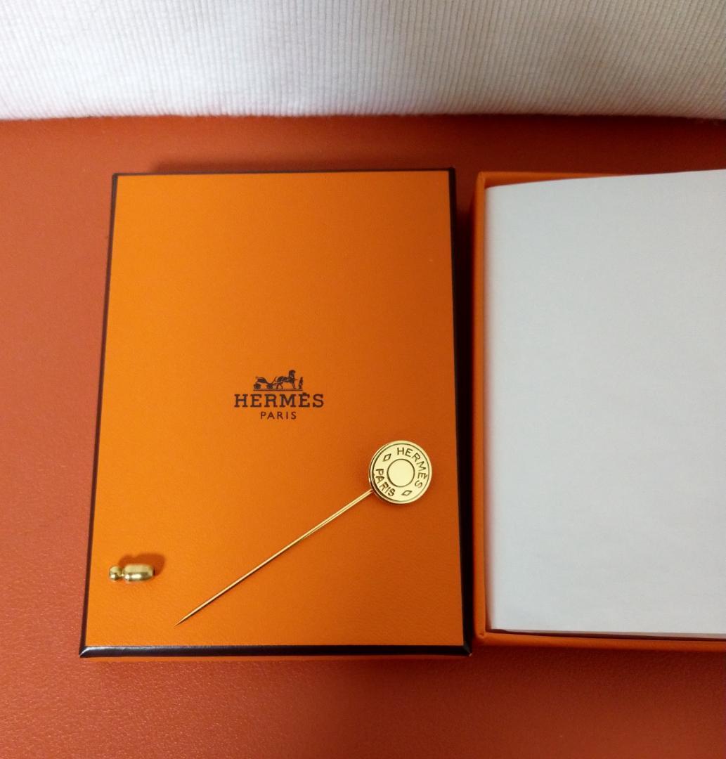 限界価格　極美！　エルメス　セリエ　 クルードセル　ピンブローチ　ゴールド