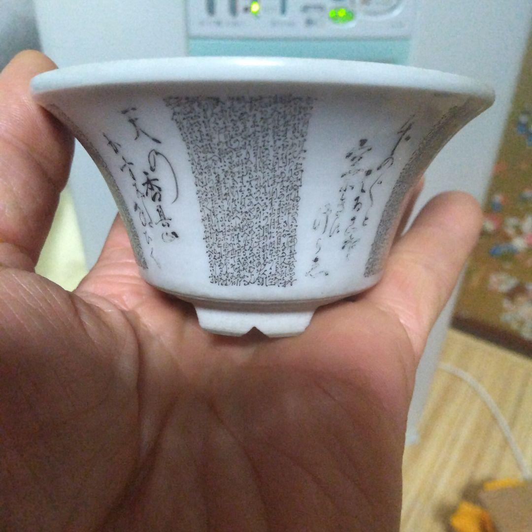 毛筆細字、ミニ鉢、盆栽鉢、盆栽小鉢、鉢、植木鉢、山野草鉢、蘭鉢、盆栽、九谷焼