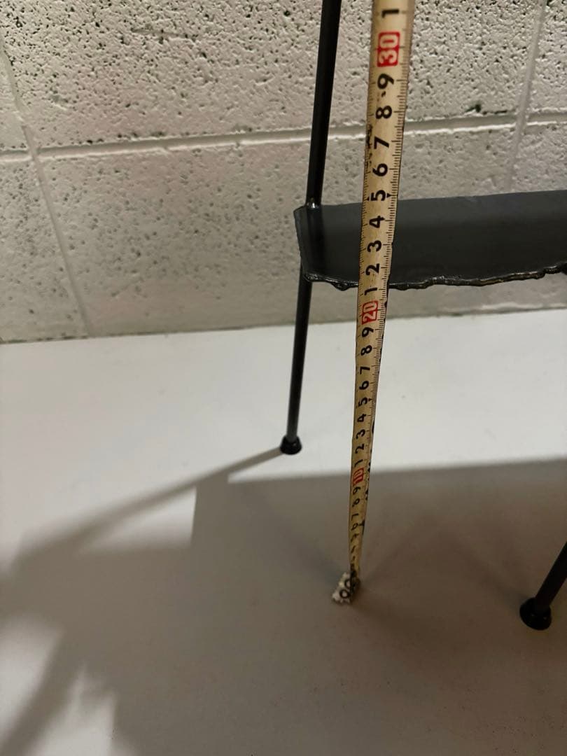 欅サイドテーブル　鉄家具　アイアンシェルフ　ナイトテーブルコーヒーテーブル