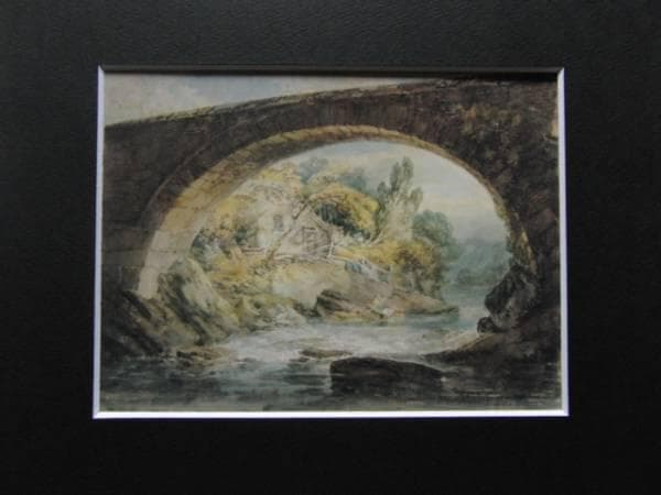 J.M.W.ターナー、ワイ川にかかる、希少画集画、 新品額装付