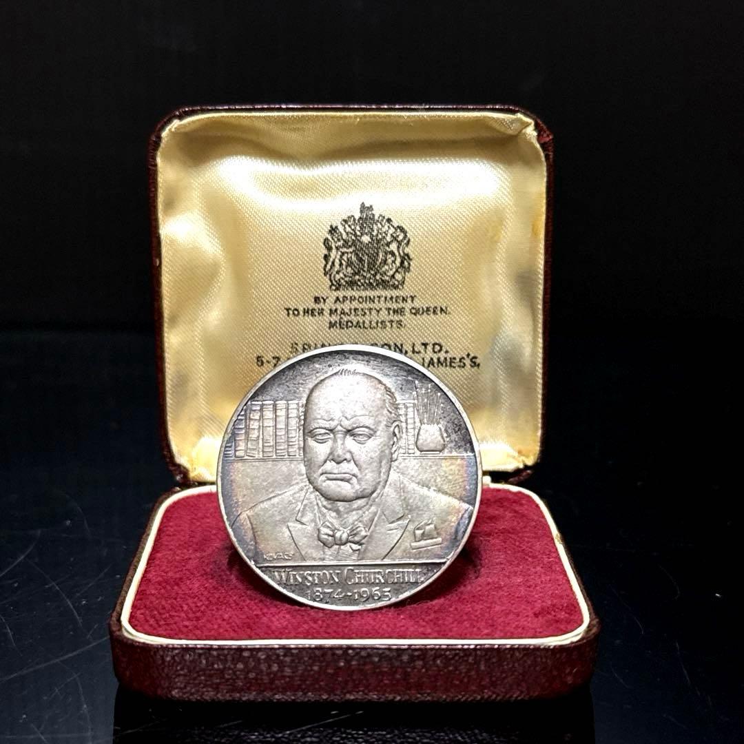 銀無垢 SILVER 925 ウィストン チャーチル 記念メダル 約28.1g