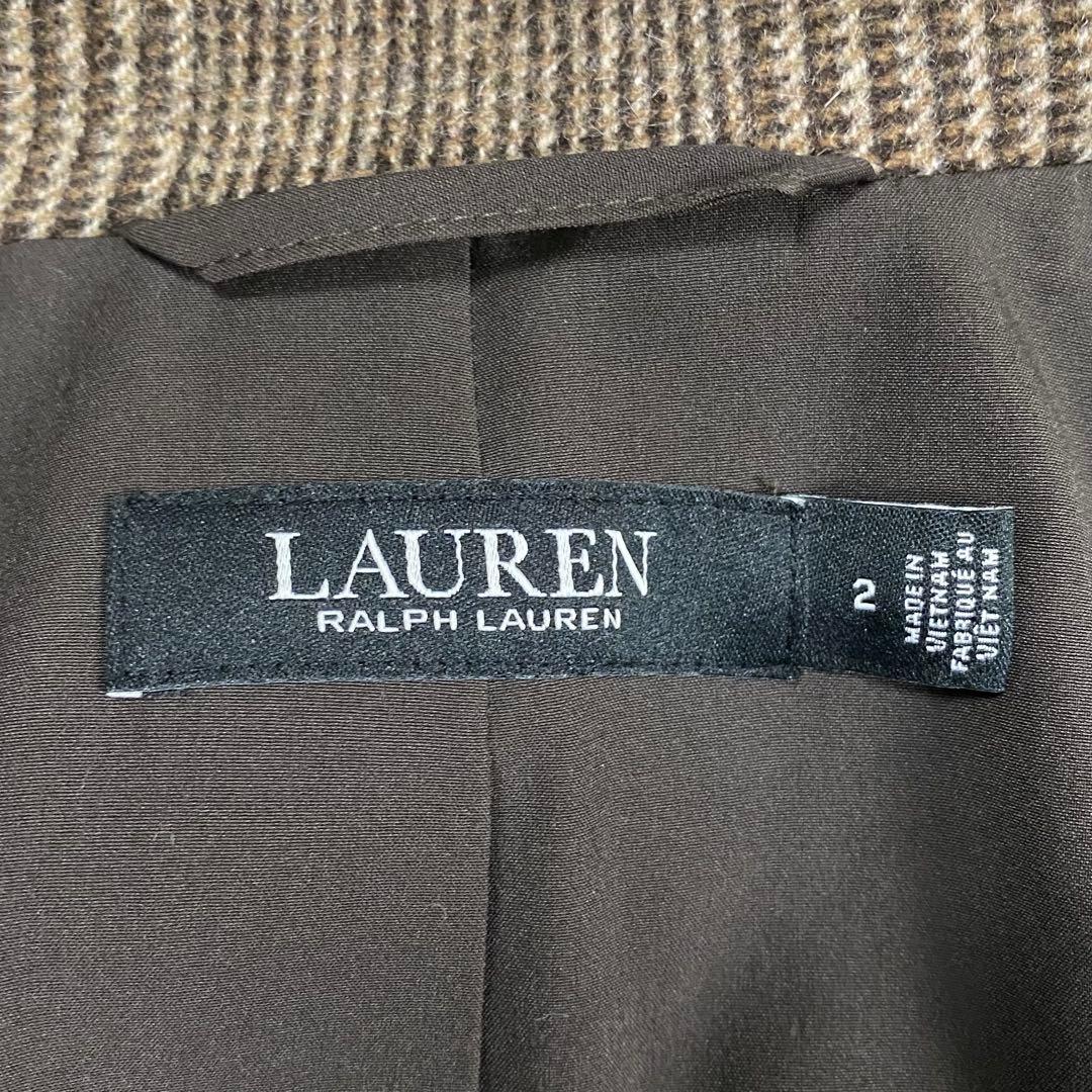 美品✨ローレンラルフローレン ロングチェスターコート ダブル グレンチェック M