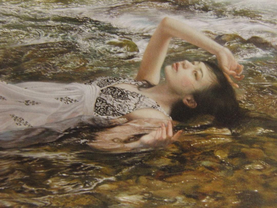 鶴友那、【ながれとどまりうずまききえる】、希少な額装用画集より、厳選