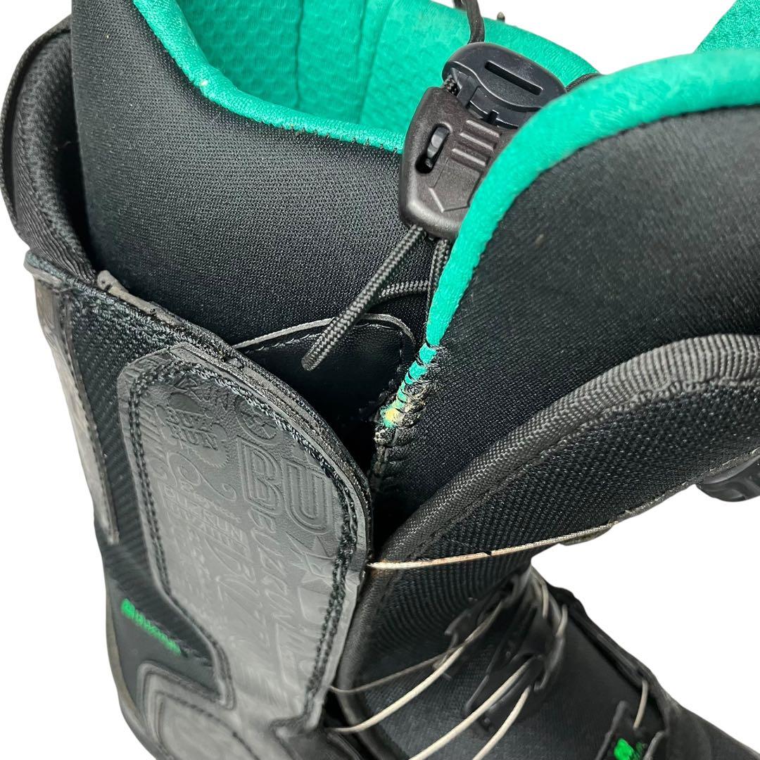 【美品】BUZRUN バズラン スノーボードブーツ ブラック/グリーン 26cm