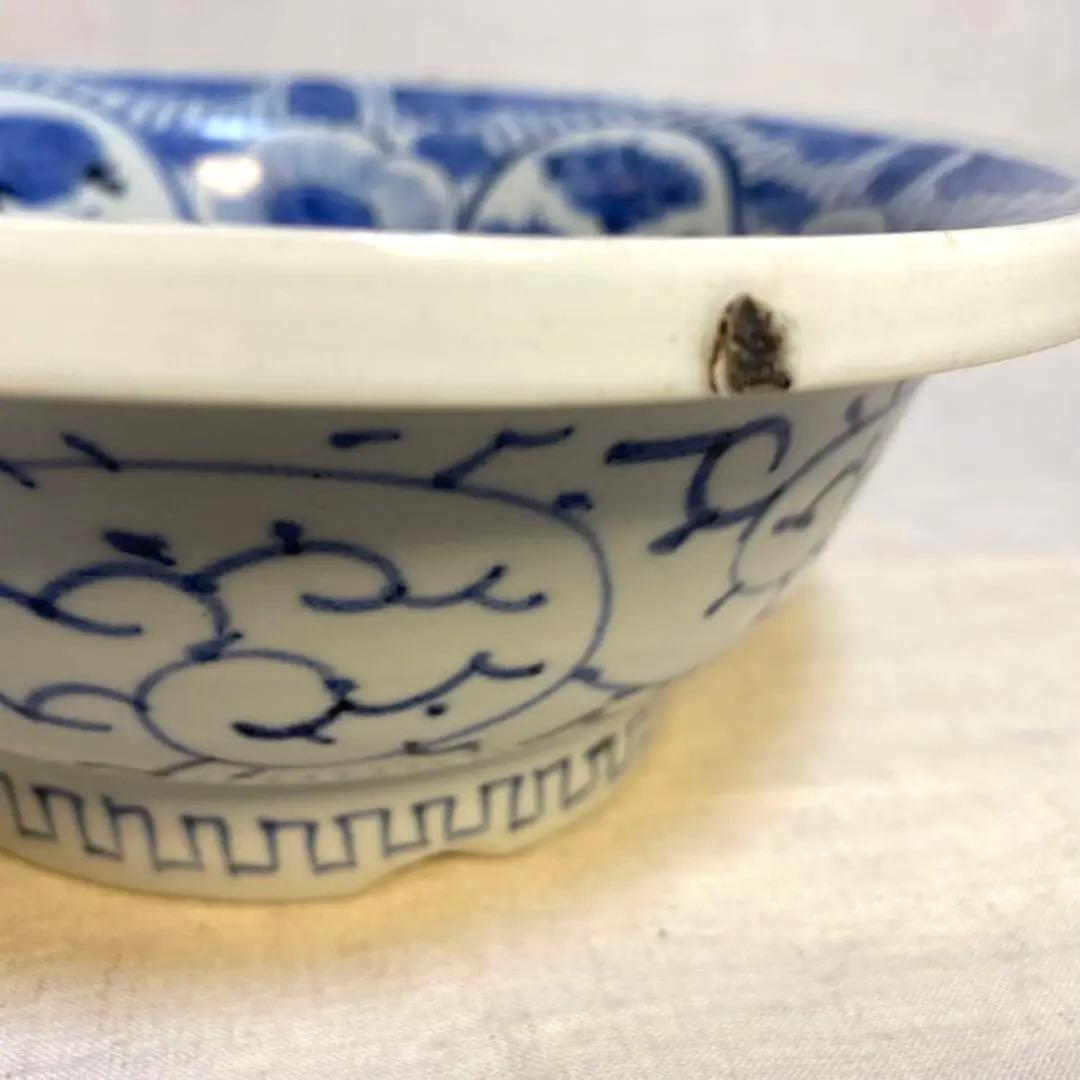 伊万里　古伊万里　鉢　染付　花の図　唐草