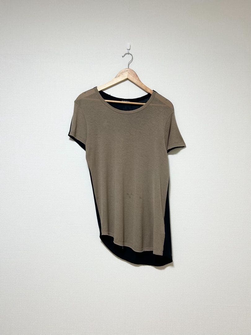 Ann Demeulemeester バイカラー 変形 アシンメトリー Tシャツ