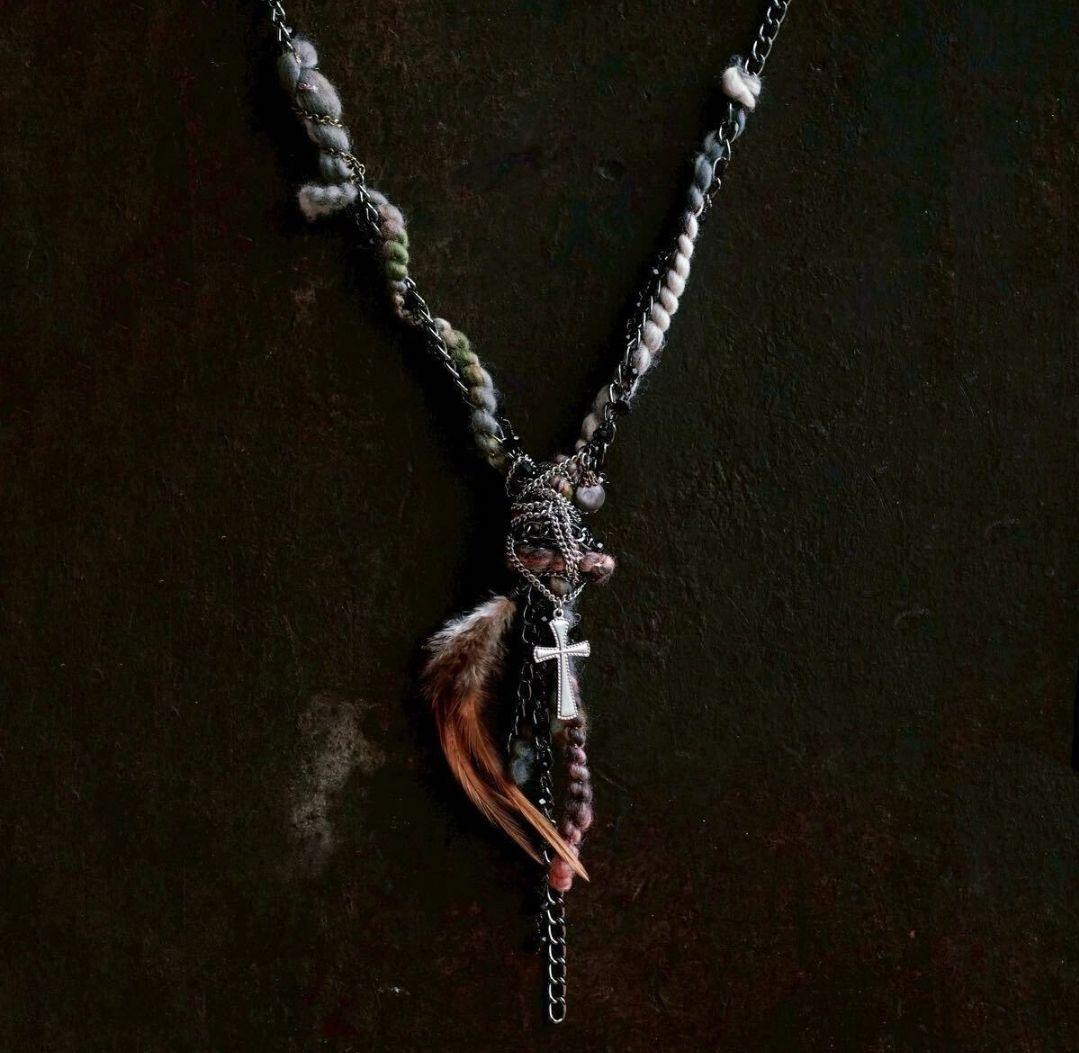 vkei kmrii hyde gunda ハンドメイド フェザーネックレス