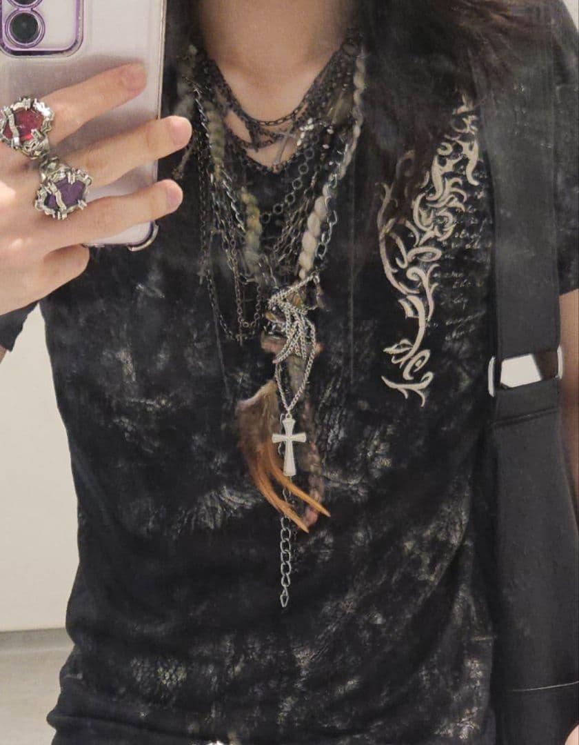 vkei kmrii hyde gunda ハンドメイド フェザーネックレス