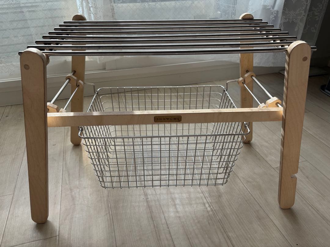 ワイヤーバスケットウッドシェルフ　wood