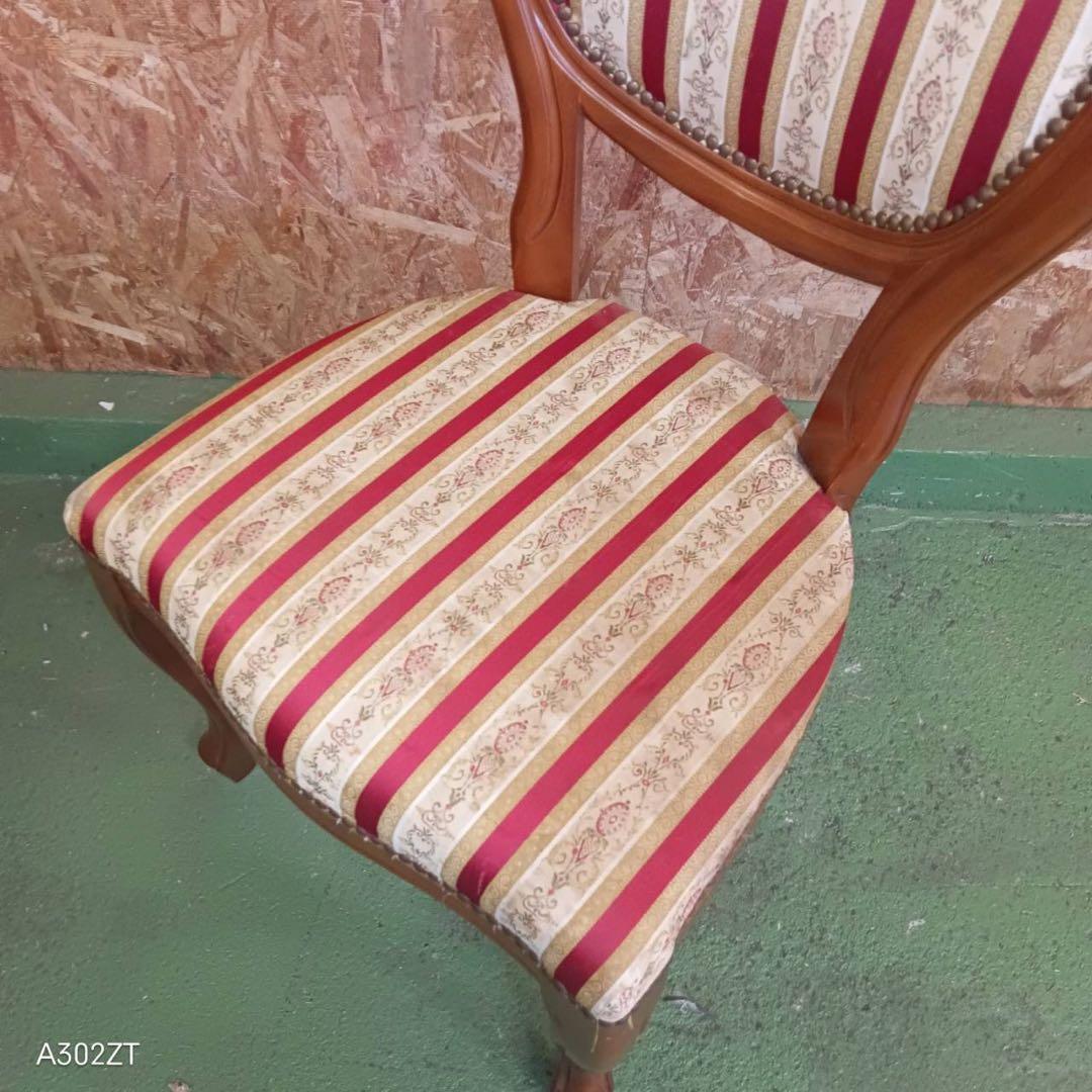 001送料設置無料　別荘保管品　英国猫足チェア　アンティーク風　おしゃれ