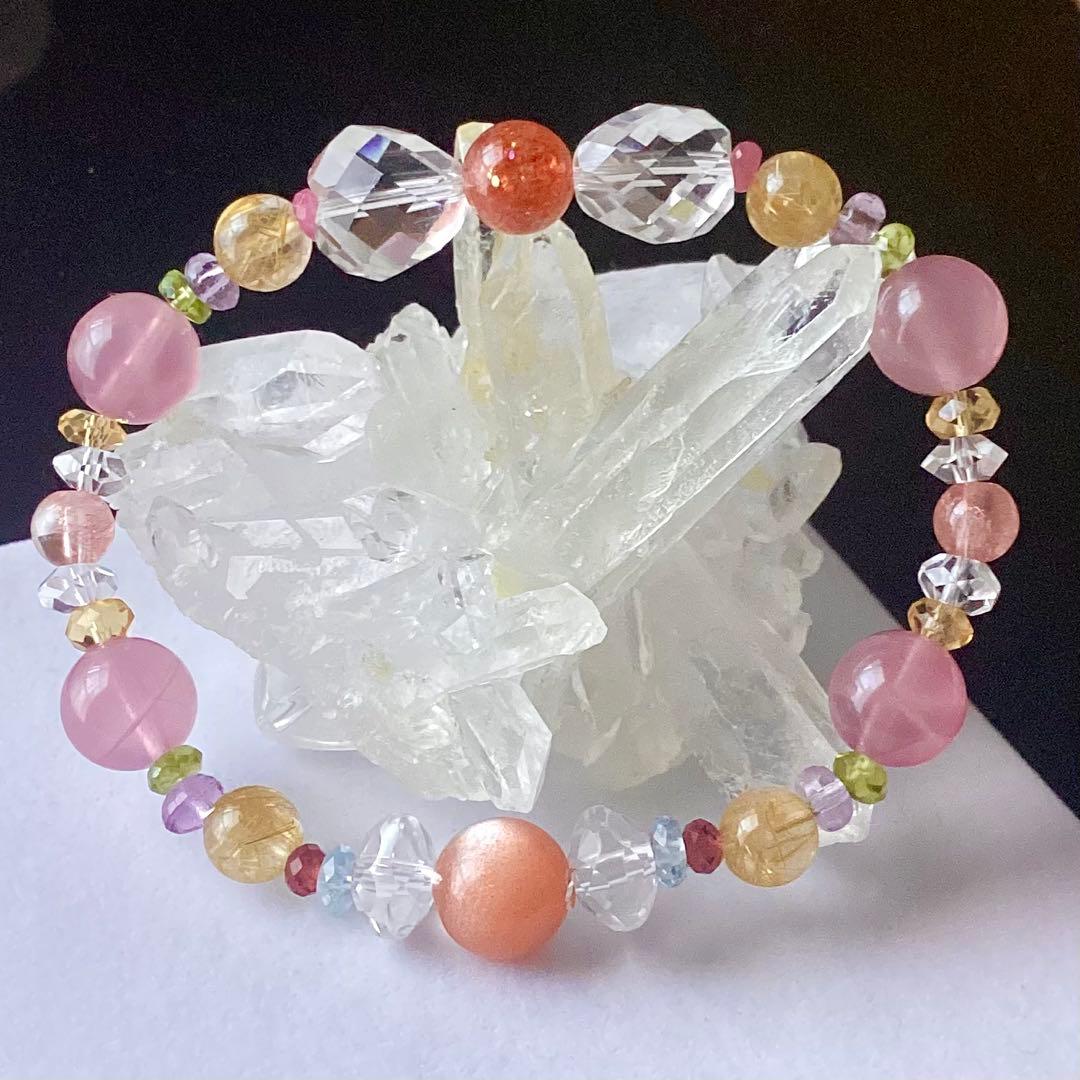 にゃんたま* ★ブレスレット ストロベリークォーツ ♪ 388