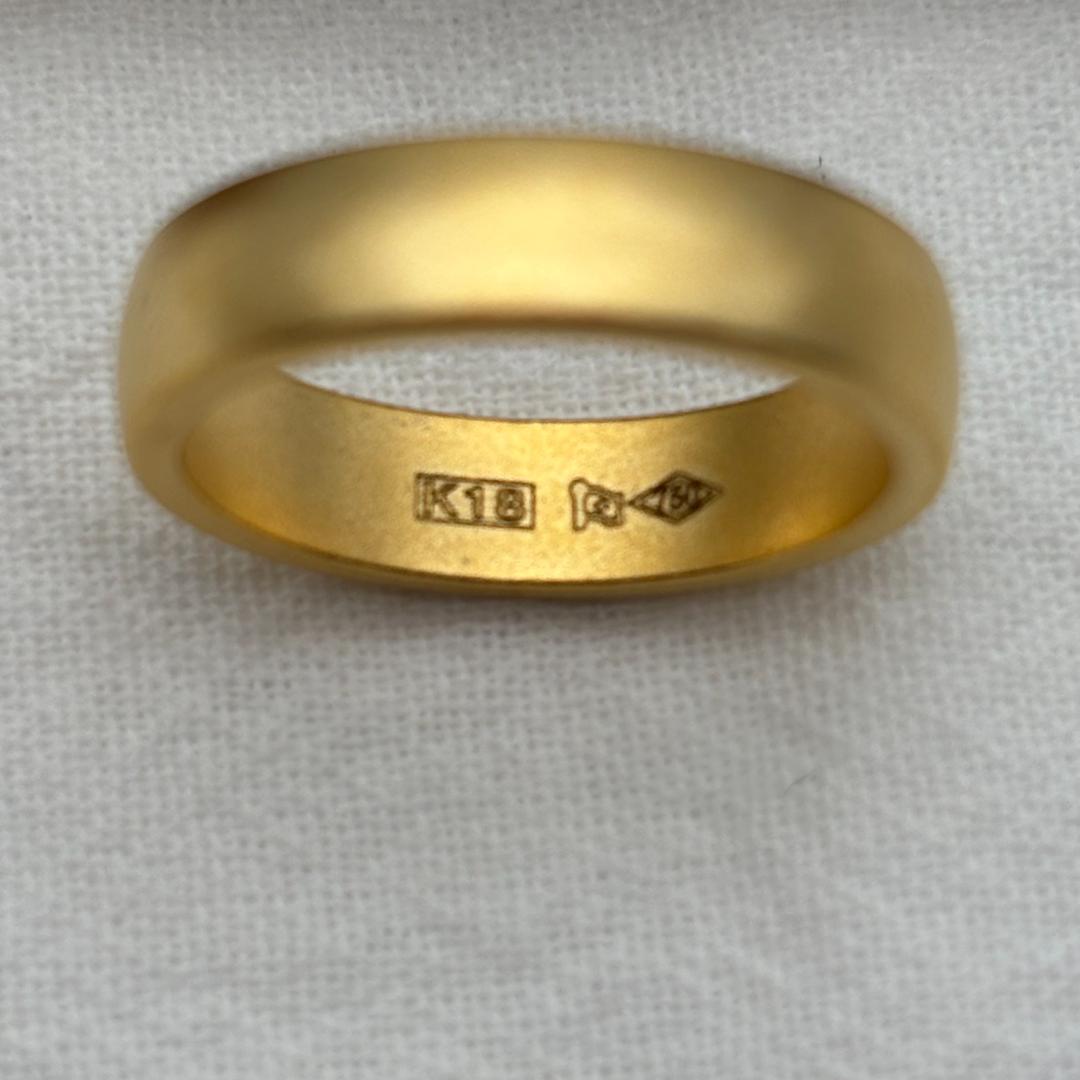 【極上美品】K18ゴールド マット仕上げリング 4.2g 16号