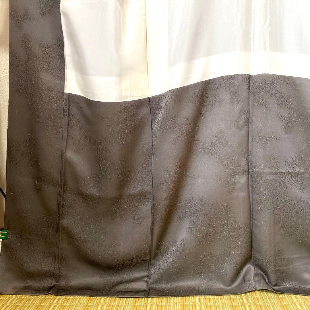 着物-辻が花着物61【未使用・しつけ付き】辻が花の訪問着 正絹 グレー系 高級品