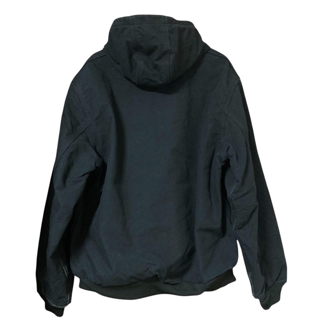 USA製 Carhartt フード付きジャケット ブラック アクティブジャケット