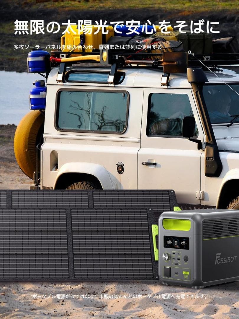 ポータブルソーラーパネル IP68防水