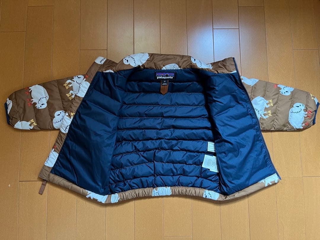 パタゴニア　ダウン　2T キッズ　バッファロー　ブラウン
