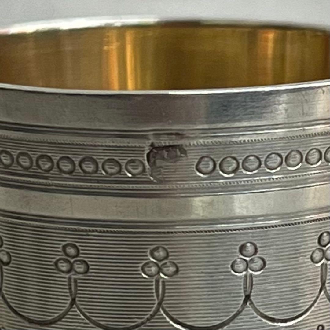 フランス　パリ　アンティーク　シルバー　銀製　リキュールカップ