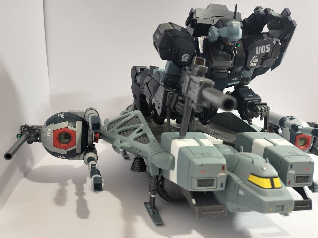 MGジェスタ＋89式ベースジャバー＋HGUCボール2体セット、塗装済、合体改造