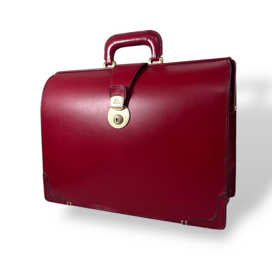 ココマイスター ブライドル ダレスバッグ ビジネスバッグ スイスレッド レザー