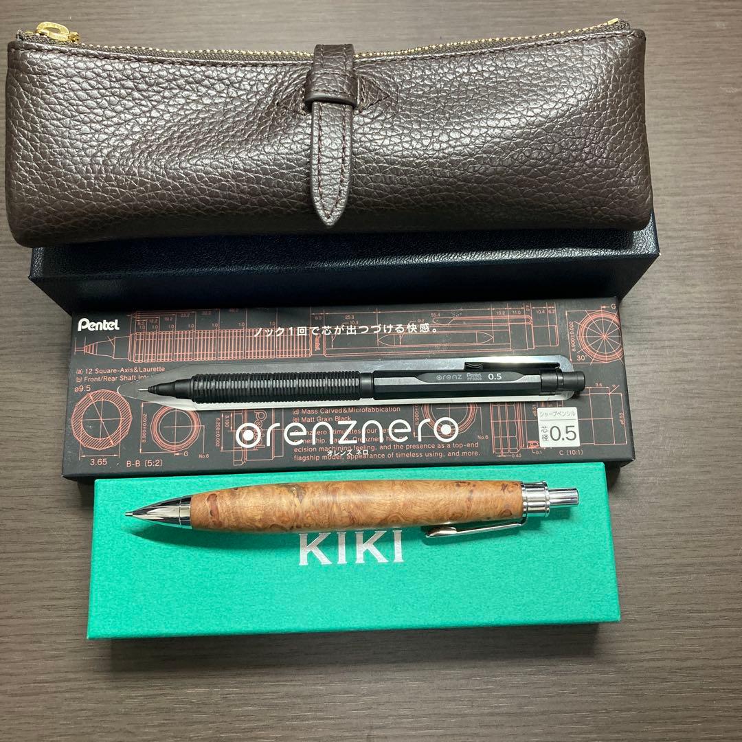 シャーペンまとめ売り　ルポセカンドペンケース　　工房KIKI オレンズネロ