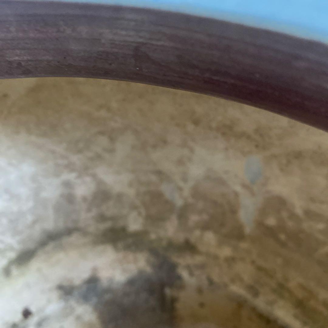 作名有り　染付草花文火鉢