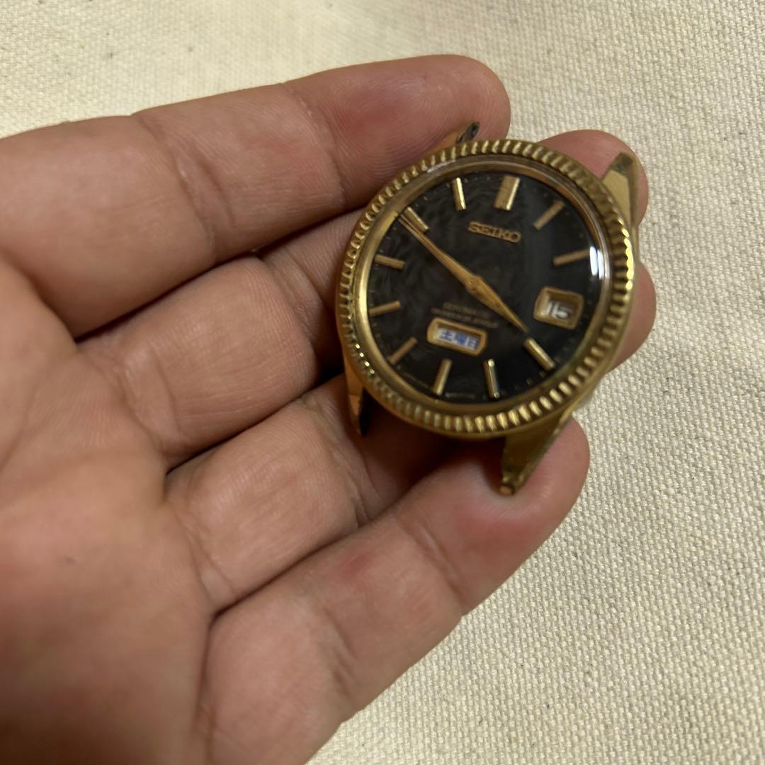 n*1様 Seiko 自動巻き 腕時計 ゴールド ブラック