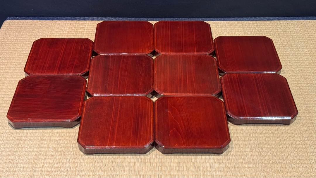 溜塗 大徳寺弁当 10客 縁高 共箱