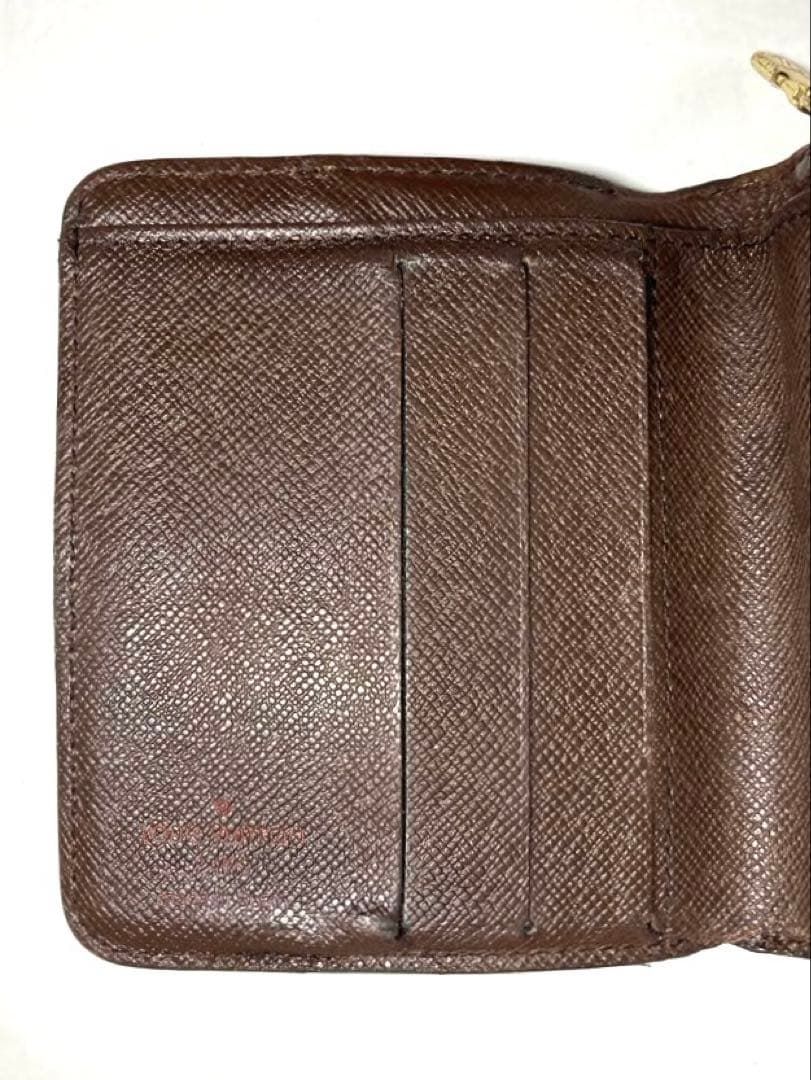 ルイヴィトン　ダミエ　コンパクトジップ　二つ折り財布