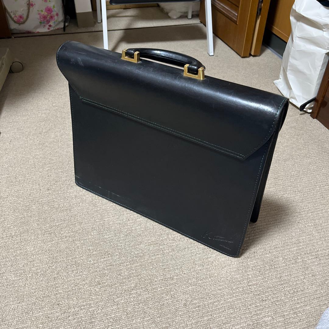 送料込みに変更　キタムラ　ビジネスバッグ　ブラックレザー　ダレスバッグ