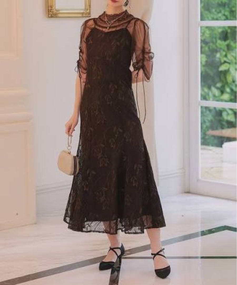 パーティードレス　シースルー　結婚式　新品タグ付き