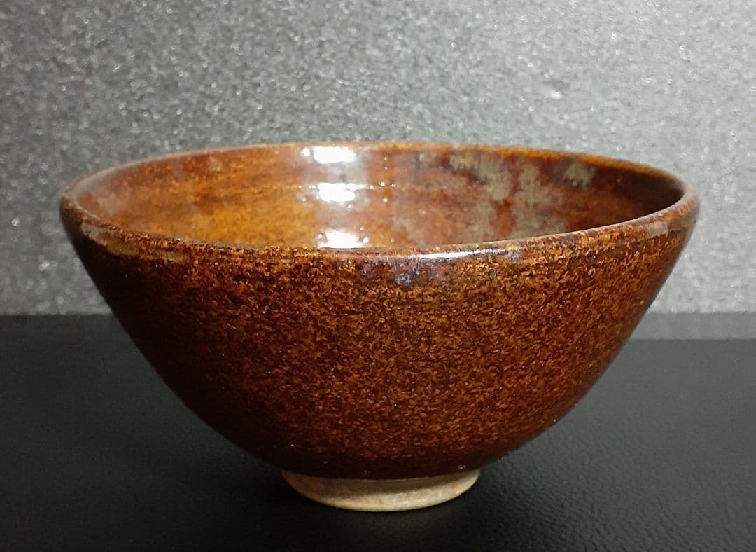 瀬戸焼　古瀬戸　飴釉　海鼠釉流れ　茶碗　茶道具　茶器