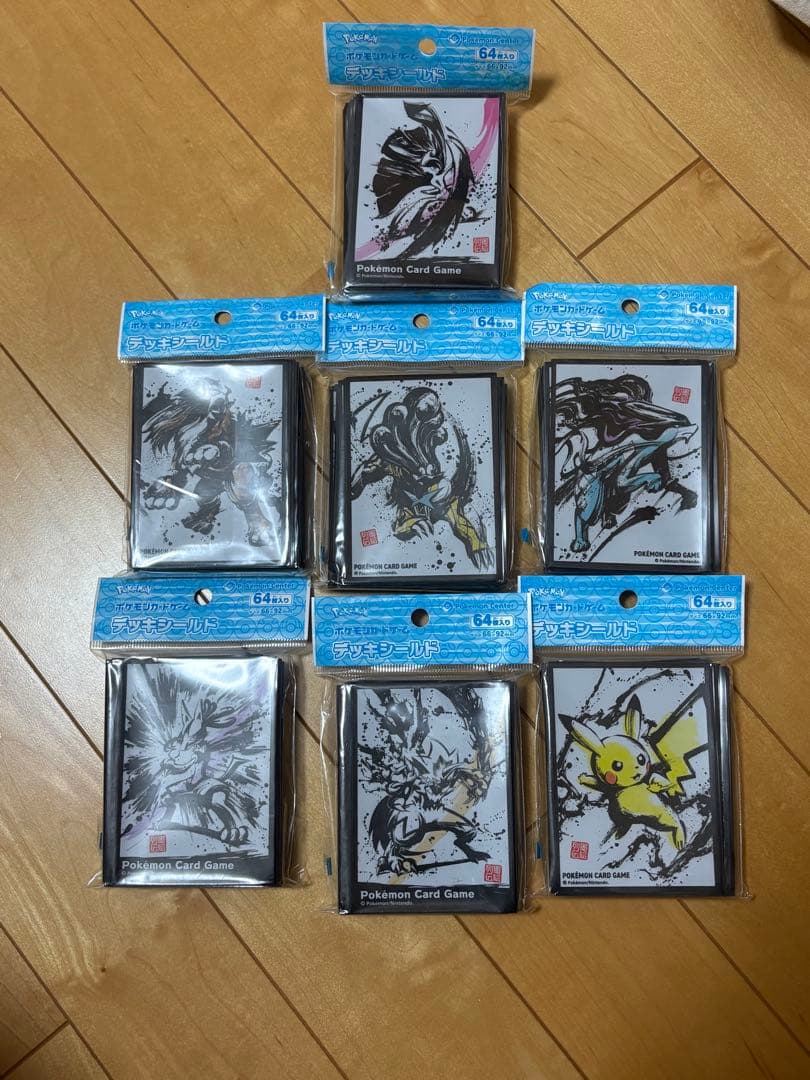 ポケモンカード　デッキシールド　墨絵列伝セット