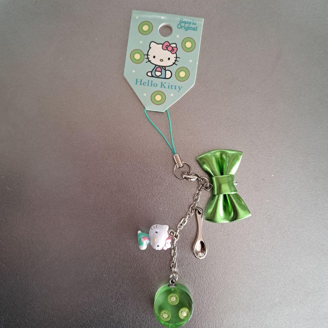 キティ　キウイ　ゼリー　ストラップ　タグ付き