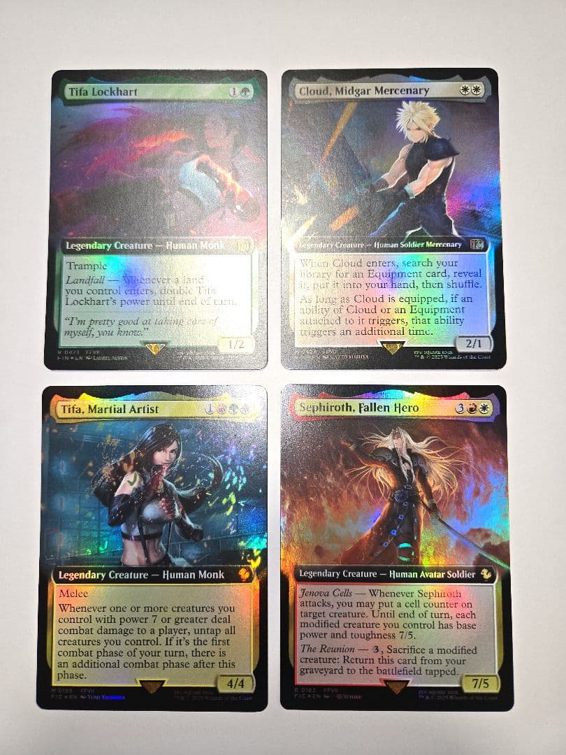 豪華4枚セット【新品未使用品】クラウド　ティファ　セフィロス　拡張FOIL　英語